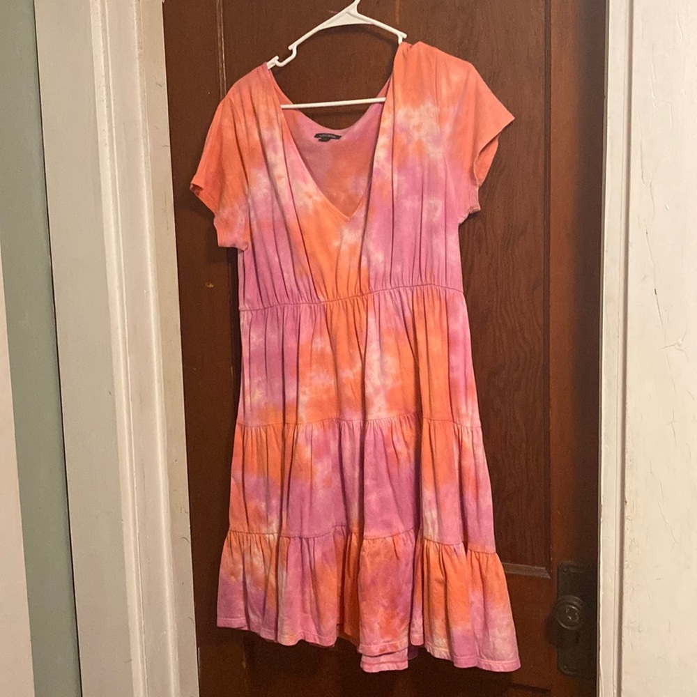 Wild Fable Pink and Orange Tye Dye Dress